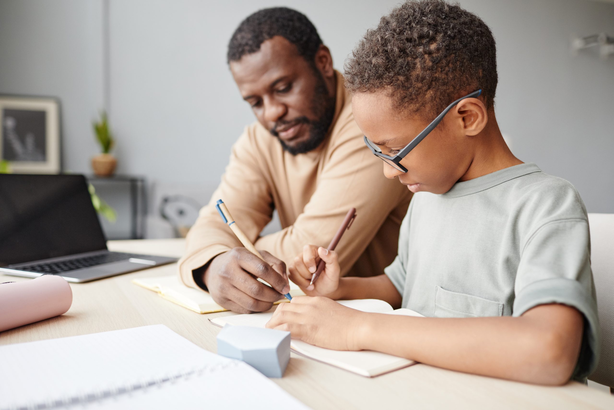A young learner studying at home in the Foundation Phase