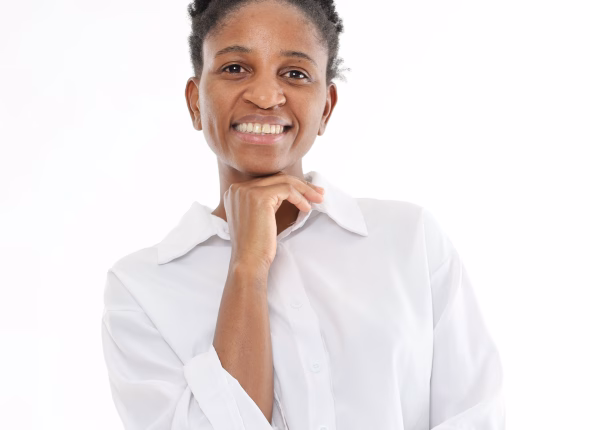 A smiling South African woman who tutors with Apex Academic Centre
