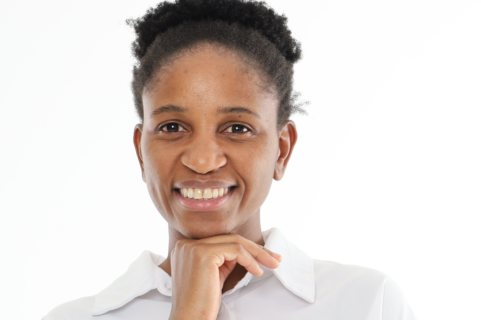 Close portrait of a South African woman who tutors with Apex Academic Centre